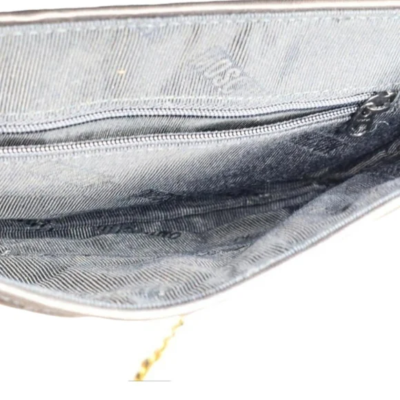 Vintage MOSCHINO Black Leather Heart Stitched Shoulder Satchel Handbag - Picture 8 of 9